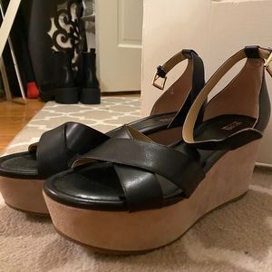 Wedged platform heels